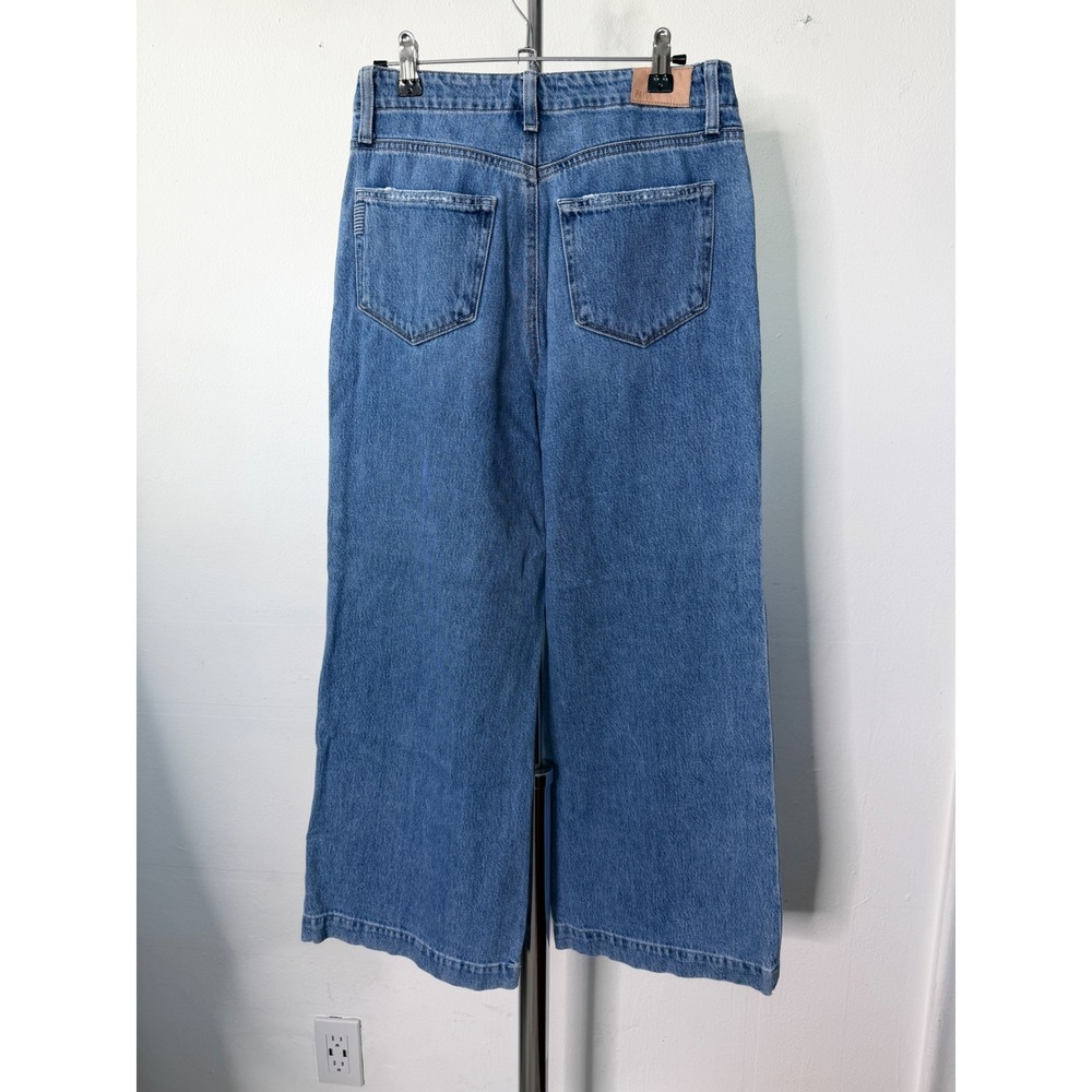 PAIGE Zoey Wide Leg Jeans Blue Coastline Drawstring High Rise 26 - Picture 4 of 8